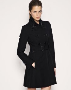 black coat and buttons